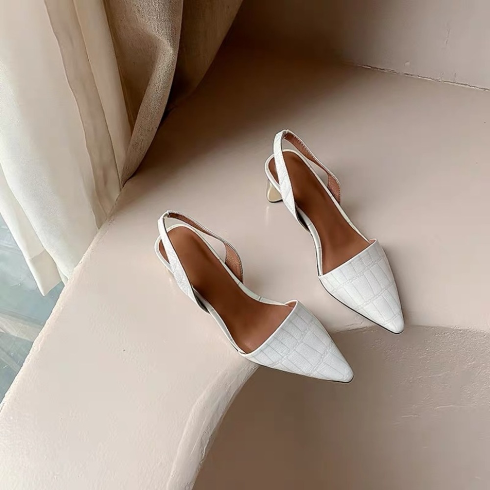 By far inspired genuine cow leather heeled sandals